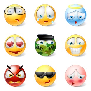 Vista Style Emoticons icon sets preview