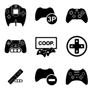 video games pack icon sets preview