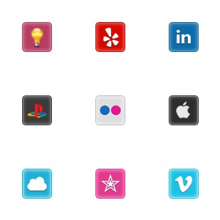 Social and Web v2 icon sets preview