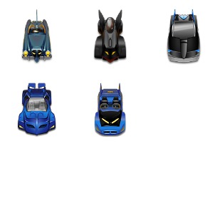 Batmobiles Vol. 2 icon sets preview