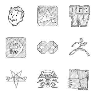 Sketchy v 1.2 icon sets preview