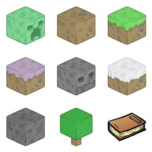 Minecraft icon sets preview