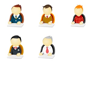 Office Men icon sets preview