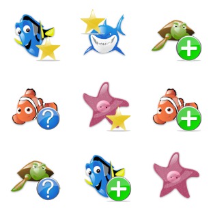 Finding Nemo icon sets preview