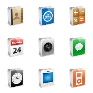 iPhone4 Mini icon sets preview