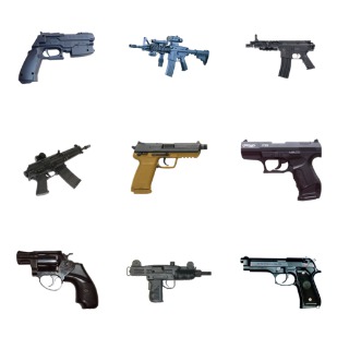 Guns icon sets preview