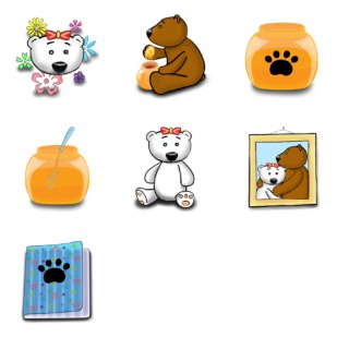 Teeny Bears icon sets preview