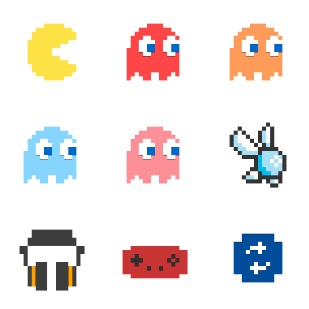 Simply 8-bits #8 icon sets preview