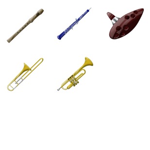 Wind Instruments icon sets preview