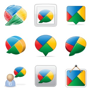 Google Buzz icon sets preview