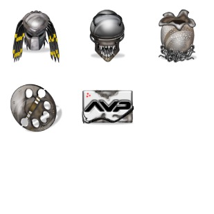 Alien vs Predators icon sets preview