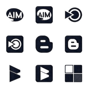 Blue Jeans Social Media icon sets preview