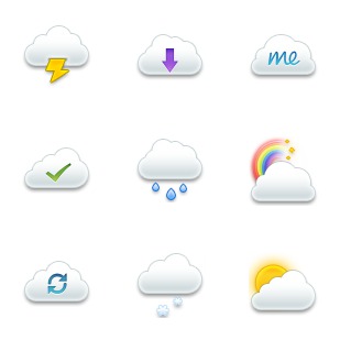 Cloud icon sets preview