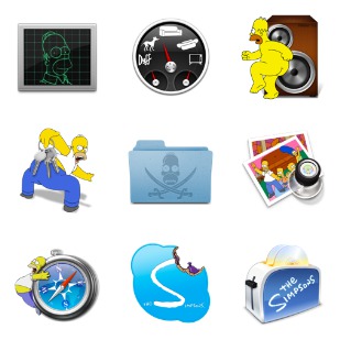 Simpsons 3 icon sets preview