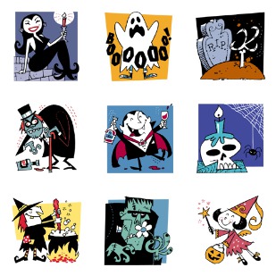 Snappy Hour Halloween icon sets preview