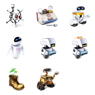 Wall-E icon sets preview