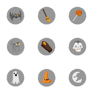 Halloween icon sets preview