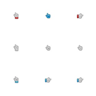 Hands icon sets preview