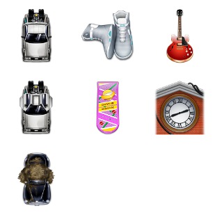 Back to the future icon sets preview