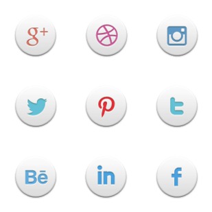 social media buttons icon sets preview