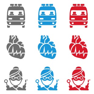 Medical icon sets preview