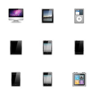 Apple Devices icon sets preview