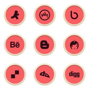 Flatin Social icon sets preview