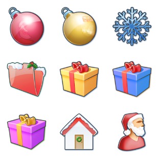 Xmas icon sets preview