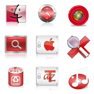 Red CandyBar icon sets preview