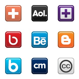 Social Bookmark icon sets preview