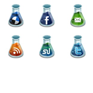 Social Media Beakers icon sets preview