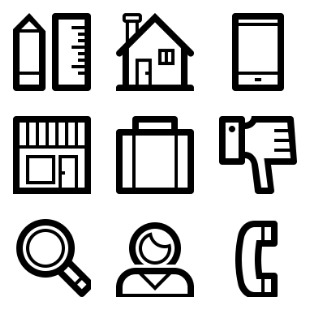 Lineart Essentials icon sets preview