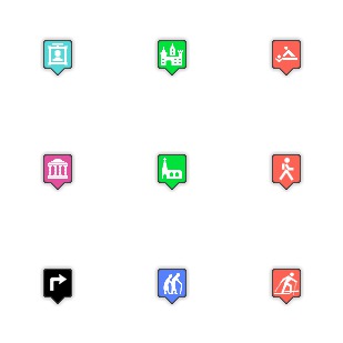 Google Maps icon sets preview