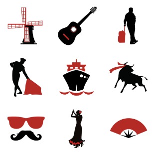 Spanish Travel icon sets preview