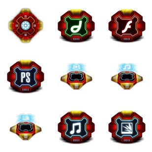 Ironman Style icon sets preview