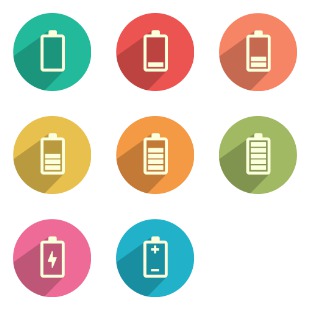 Battery icon sets preview