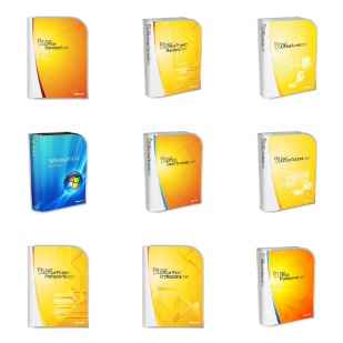 Microsoft 2007 Boxes icon sets preview