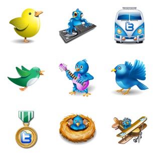 Massive Twitter set icon sets preview