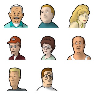 King of The Hill icon sets preview