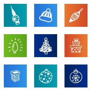 Christmas Clipart icon sets preview