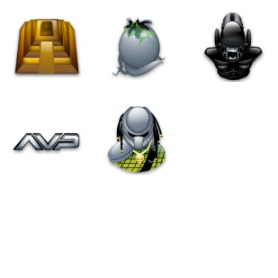 Alien Vs. Predator icon sets preview