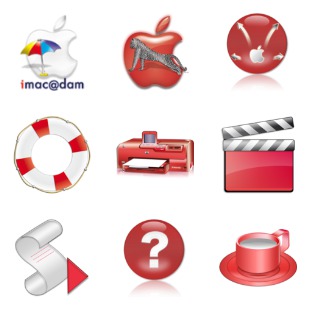 Red CandyBar icon sets preview