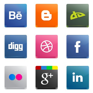 3D Social icon sets preview