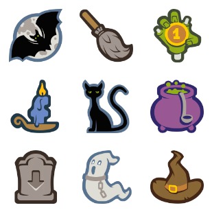 Halloween icon sets preview