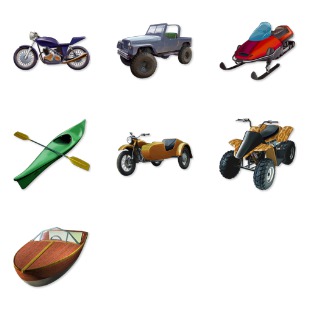 Vehicules icon sets preview