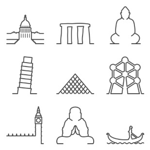 landmarks icon sets preview