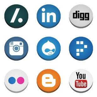 Rounded Social icon sets preview