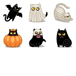 Halloween Cat icon sets preview