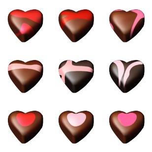 Valentine Gift: Chocolate Hearts icon sets preview