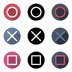 Playstation Flat icon sets preview